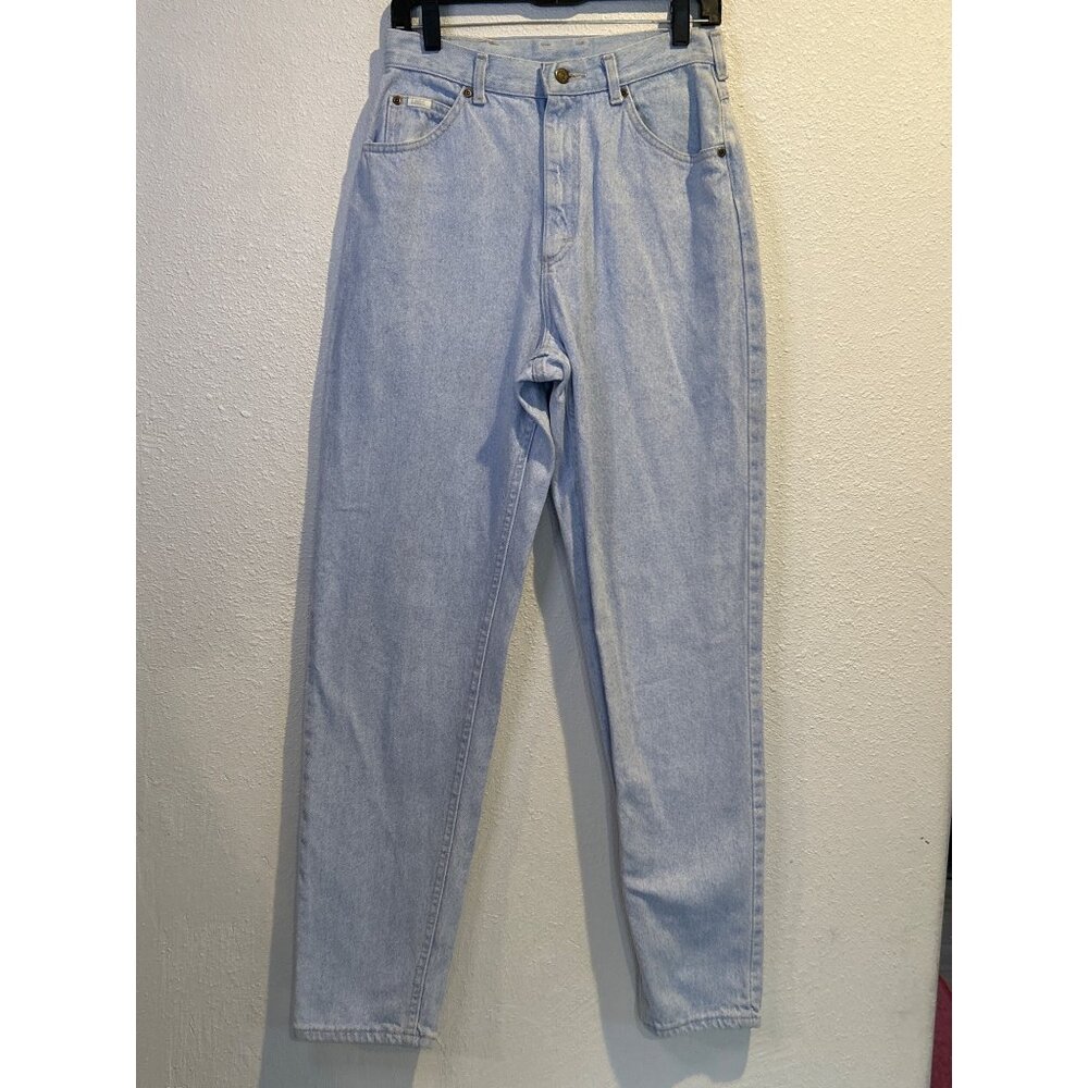 Vintage Lee Jeans Womens Size 10 LONG LIght Blue Mom Jeans USA 1990 90s